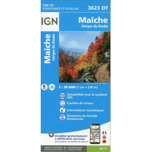 Collectif Ign - Maîche - Gorges du Doubs 1:25 000