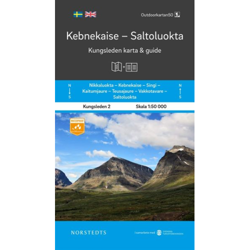 Kebnekaise Saltoluokta Kungsleden 2 1:50 000