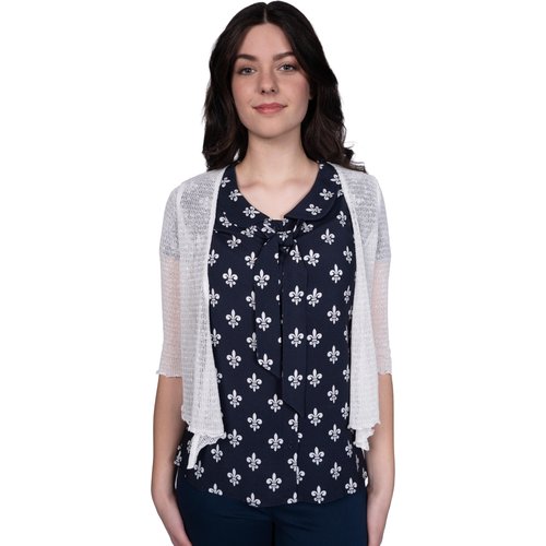 einfach Schön Cardigan 3/4 Alba weiß