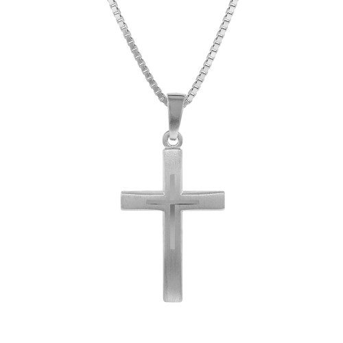 trendor 79602 Kreuz mit Kinder-Halskette Silber 925
