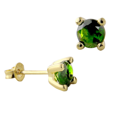 Acalee 70-1015-05 Ohrringe mit grünem Stein Gold 333 Chromdiopsid Stecker