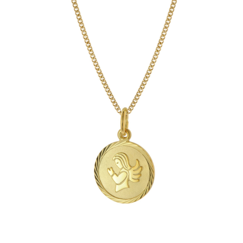 trendor 68195 Kinder Schutzengel-Anhänger Gold 333 mit vergoldeter Silberkette