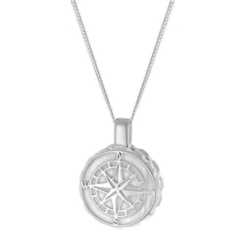 trendor 28390 Herren-Halskette mit Medaillon 925 Silber