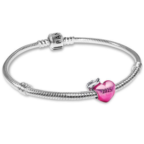 Pandora 28506 Damenarmband Starter-Set Pinkfarbener 2025 Abschluss Herz-Charm