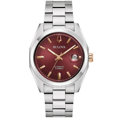 Bulova 98B422 Herren-Automatikuhr Surveyor Bicolor/Weinrot