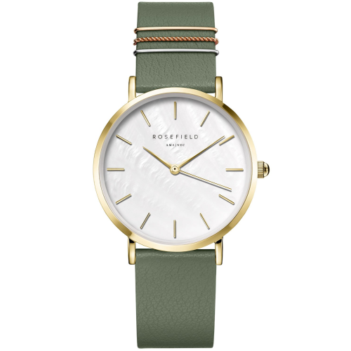 Rosefield WFGG-W85 Damenarmbanduhr West Village Olivgrün/Weiß