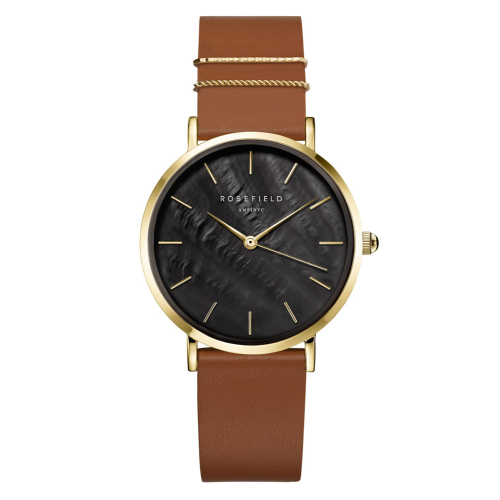 Rosefield WBCLG-W96 Damen-Armbanduhr West Village Braun/Schwarz