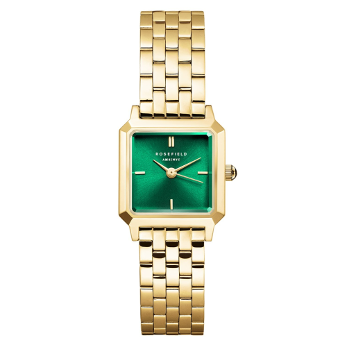 Rosefield BEGSG-B05 Damenuhr Boxelle Goldfarben/Grün