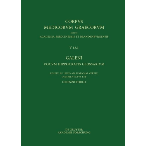 Galeni vocum Hippocratis Glossarium / Galeno, Interpretazione delle parole difficili di Ippocrate