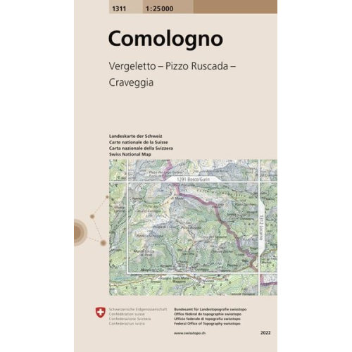 Bundesamt für Landestopografie swisstopo - Swisstopo 1 : 25 000 Comologno