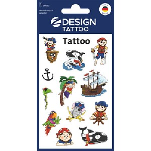 AVERY Zweckform Klebetattoo Piraten, 12 Etiketten