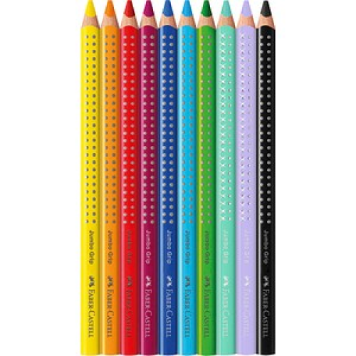 FABER-CASTELL Einhorn Jumbo Grip Buntstifte farbsortiert, 10 St.