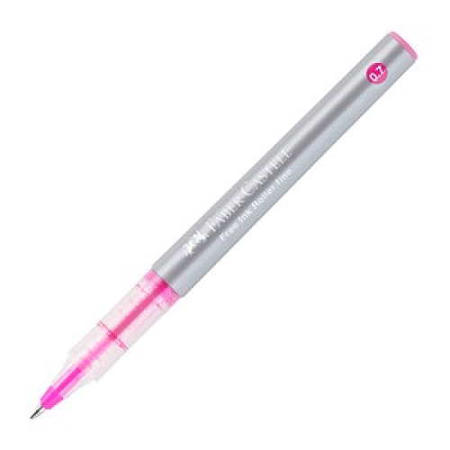 FABER-CASTELL Free Ink Tintenroller grau 0,7 mm, Schreibfarbe: pink, 1 St.