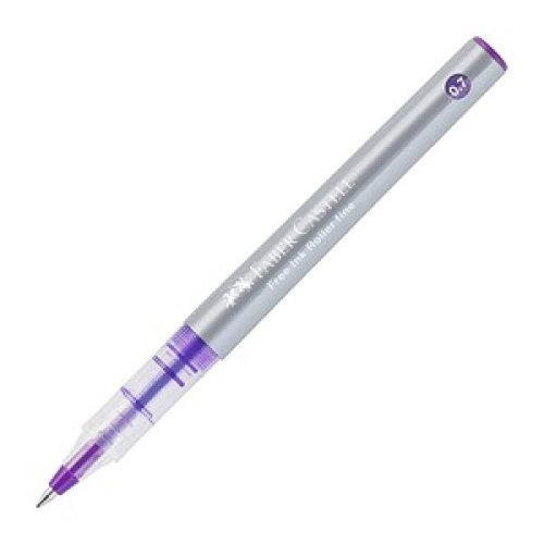 FABER-CASTELL Free Ink Tintenroller grau 0,7 mm, Schreibfarbe: violett, 1 St.