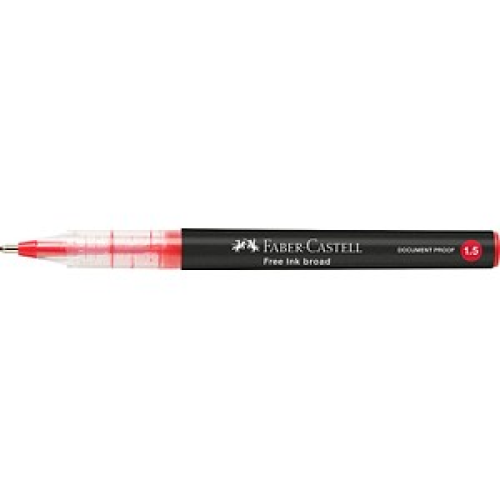 FABER-CASTELL Free Ink Tintenroller grau 1,5 mm, Schreibfarbe: rot, 1 St.