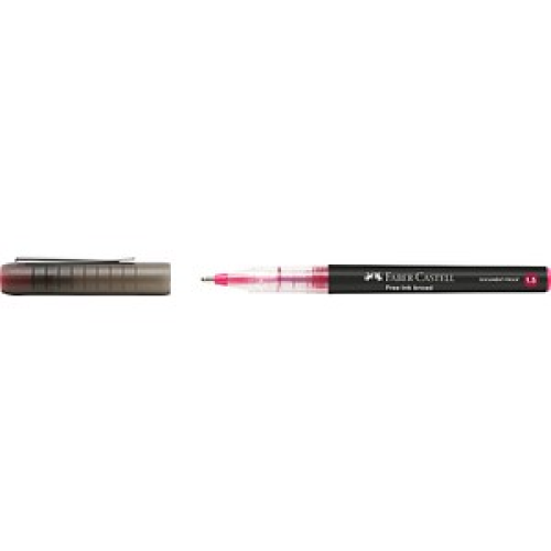FABER-CASTELL Free Ink Tintenroller grau 1,5 mm, Schreibfarbe: rot, 1 St.