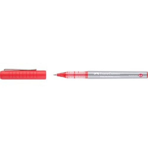 FABER-CASTELL Free Ink Tintenroller grau 0,5 mm, Schreibfarbe: rot, 1 St.
