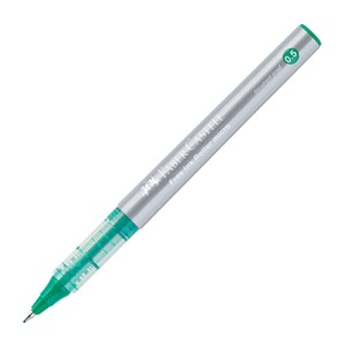 FABER-CASTELL Free Ink Tintenroller grau 0,5 mm, Schreibfarbe: grün, 1 St.