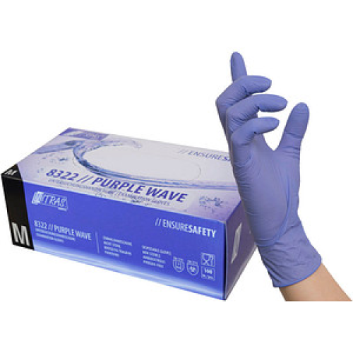 NITRAS® unisex Einmalhandschuhe PURPLE WAVE lila Größe M, 100 St.