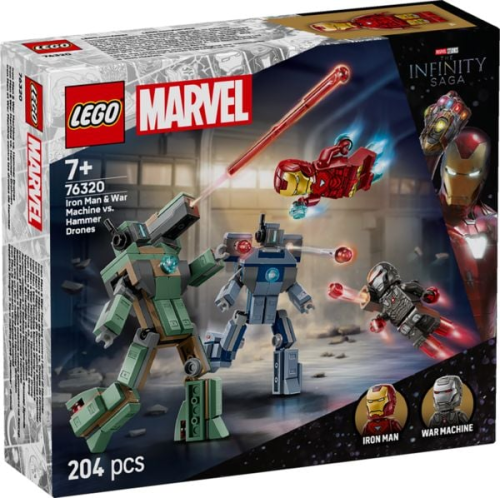 LEGO® ǀ Marvel Iron Man & War Machine vs. Hammer-Drohnen (76320); Superhelden-Bauspielzeug