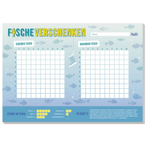 Spiele-Block Fische Verschenken A5