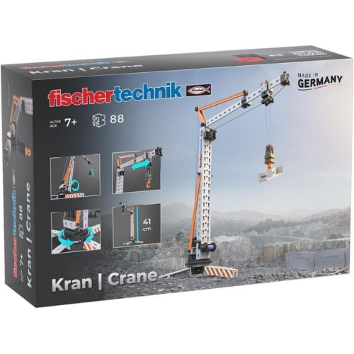 Fischertechnik 576103 - Kran, 88 Bauteile, Konstruktionsspielzeug ab 7 Jahren
