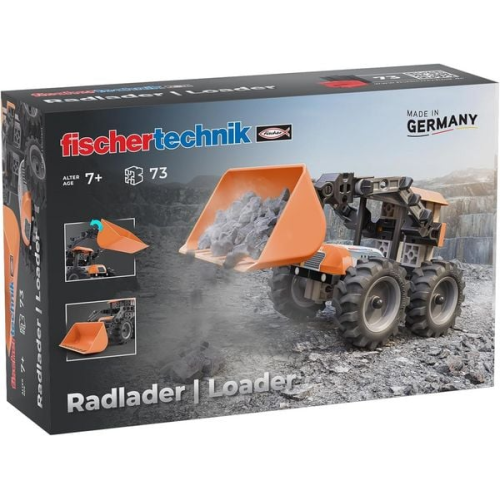Fischertechnik 576106 - Radlader Loader, 73 Bauteile, Konstruktionsspielzeug ab 7 Jahren