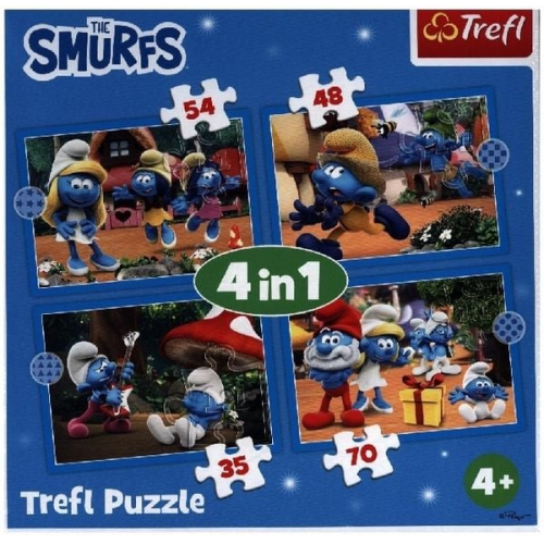 4 in 1 Puzzle - Die Schlümpfe