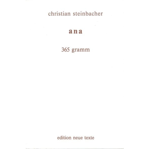 Christian Steinbacher - Ana 365 Gramm