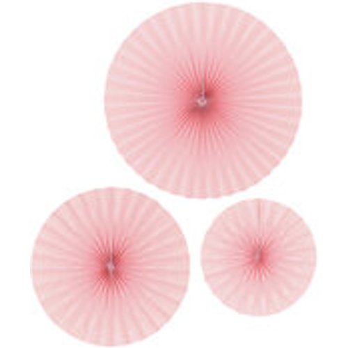 Rosetten Set rosa  O 30/40/50 cm, 3 Stk.