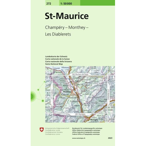 Swisstopo 1 : 50 000 St Maurice