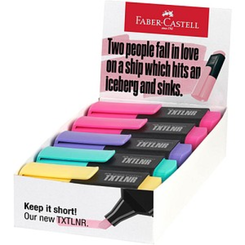 FABER-CASTELL TXTLNR Mini Pastell B Textmarker farbsortiert, 10 St.