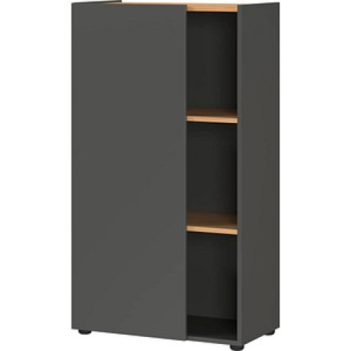 GERMANIA Aktenschrank Adrano, 2232-549 grafit, navarra-eiche 2 Fachböden 61,0 x 34,0 x 110,0 cm