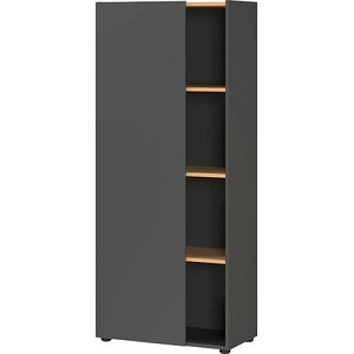 GERMANIA Aktenschrank Adrano, 2233-549 grafit, navarra-eiche 3 Fachböden 61,0 x 34,0 x 145,0 cm