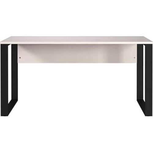 GERMANIA Adrano Schreibtisch kaschmir rechteckig, O-Fuß-Gestell schwarz 150,0 x 60,0 cm