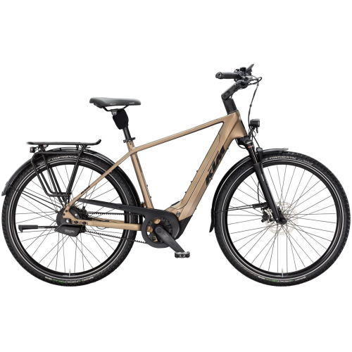 KTM MACINA CITY 810 Belt, stufenlose Nabenschaltung, Herrenfahrrad, Diamant, Modell 2025, 28 Zoll 60 cm olive pearl matt (black+orange)