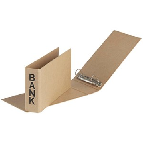 PAGNA Bankringbuch 2-Ringe braun 5,0 cm DIN A6 quer