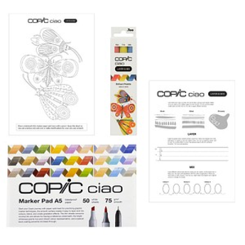 COPIC® Ciao 2D Brilliant Palette Starter Layoutmarker-Set farbsortiert 1,0 + 6,0 mm, 1 Set