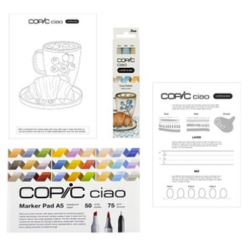 COPIC® Ciao 3D Cozy Palette Starter Layoutmarker-Set farbsortiert 1,0 + 6,0 mm, 1 Set