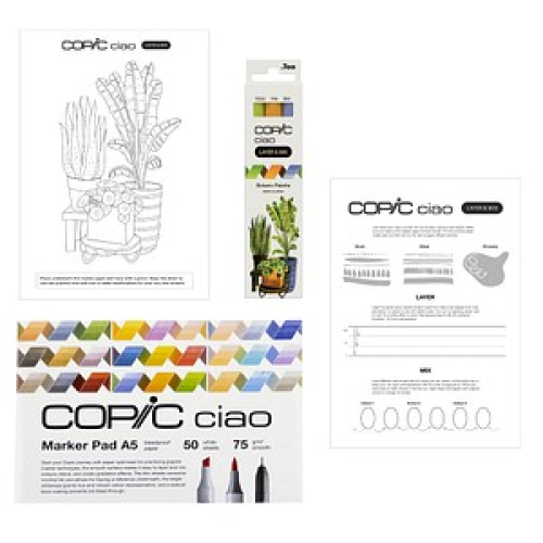 COPIC® Ciao 3D Botanic Palette Starter Layoutmarker-Set farbsortiert 1,0 + 6,0 mm, 1 Set