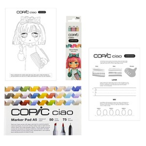 COPIC® Ciao Vibrant Palette Starter Layoutmarker-Set farbsortiert 1,0 + 6,0 mm, 1 Set