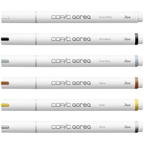COPIC® acrea Essentials Layoutmarker-Set farbsortiert 0,8 mm, 6 St.