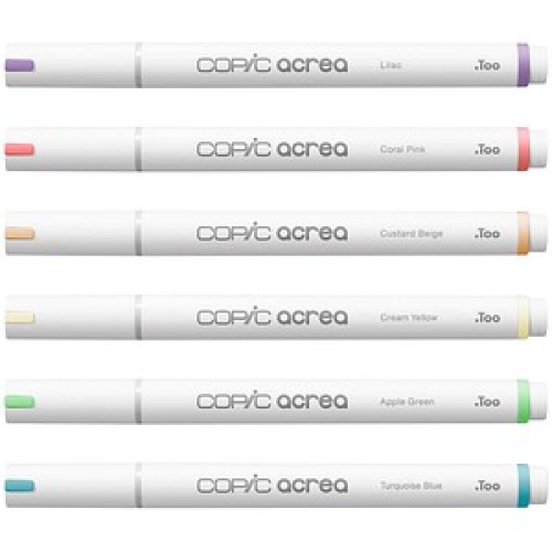 COPIC® acrea Light Layoutmarker-Set farbsortiert 0,8 mm, 6 St.