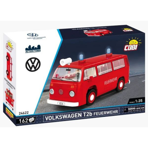 COBI Action Town 24622 - VW Volkswagen T2b Feuerwehr, Maßstab 1:35, Bausatz, 162 Klemmbausteine