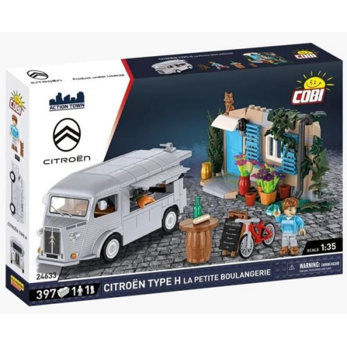COBI Action Town 24633 - Citroën Typ H La Petite Boulangerie, Maßstab 1:35, 397 Klemmbausteine/2 Figuren