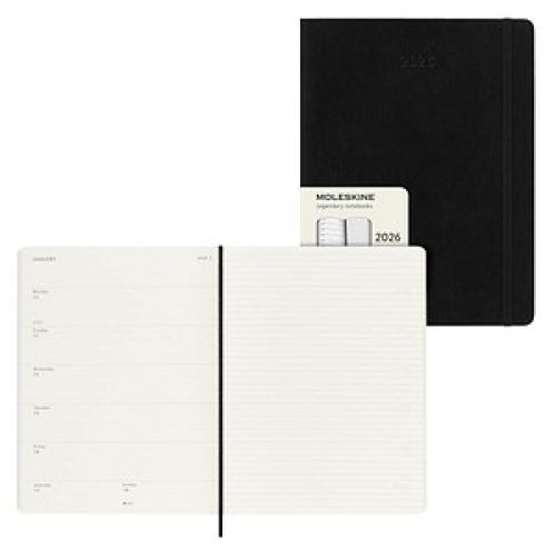 MOLESKINE Buchkalender Wochenkalender 2026 schwarz