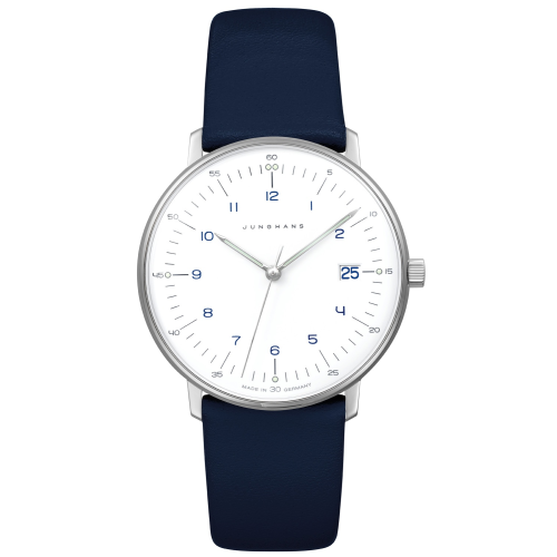 Junghans 47/4556.02 max bill Damen-Quarzuhr Dunkelblau