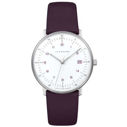 Junghans 47/4558.02 max bill Damenuhr Quarz Lila