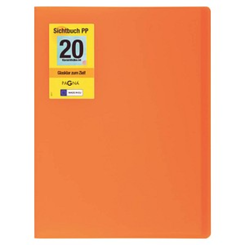 PAGNA School Sichtbuch DIN A4, 20 Hüllen orange