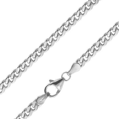 trendor 15064 Herren-Panzerkette 925 Silber Rhodiniert Halskette 4,1 mm breit